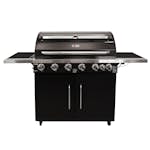 Gasolgrill Kobe 6+1 Brännare Svart Med Gaslock