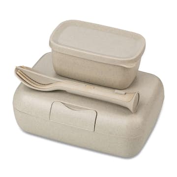Matlåda Koziol Candy Ready Set med 3x Lunchbox och Bestick
