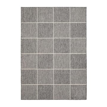 Flatvävd Matta KM Carpets Madrid Square Grå/Svart