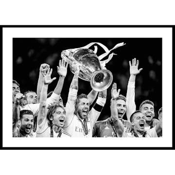 Poster Gallerix Real Madrid Champions League 2018 B&W