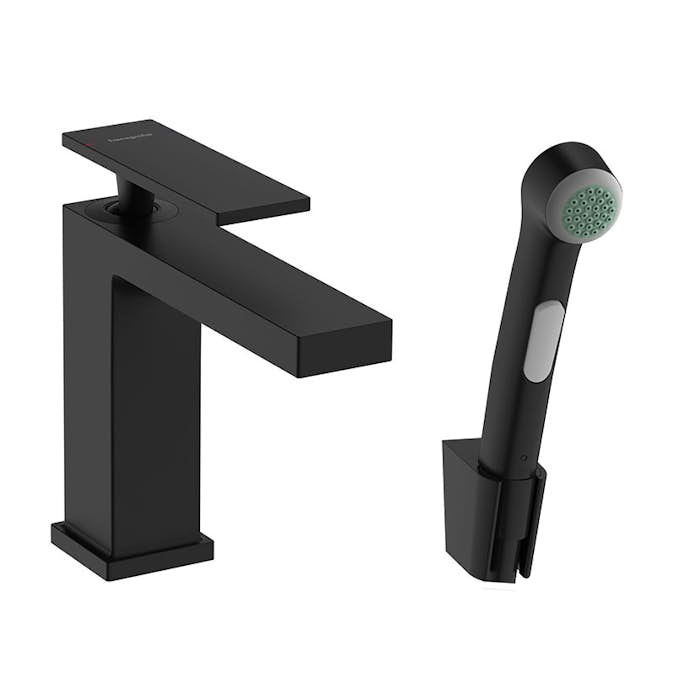 Tvättställsblandare Hansgrohe Tecturis E 110 med Bidettehanddusch och Duschslang