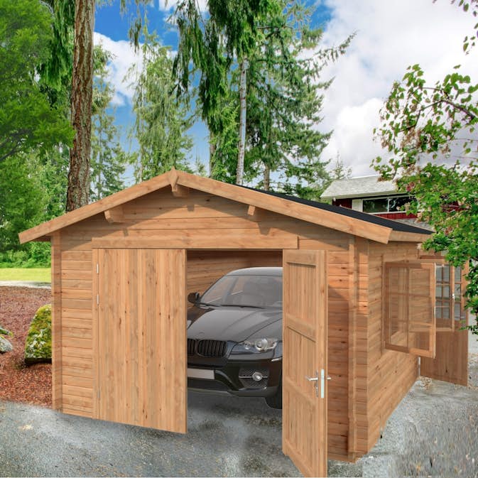 Garage Palmako Roger 19,0 m2 med Dörr