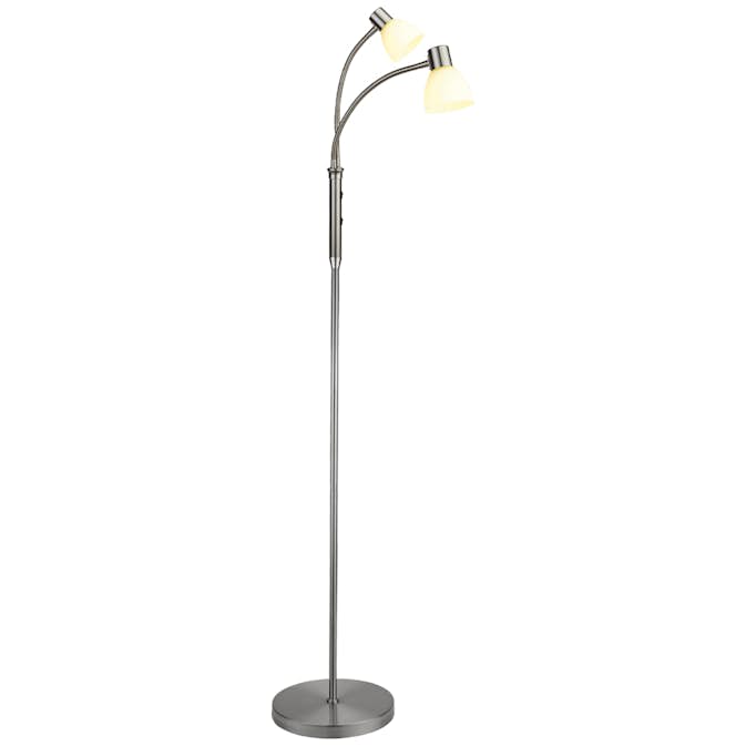 Golvlampa Halo Design Hudson LED 2L G9 Opal/Aluminium