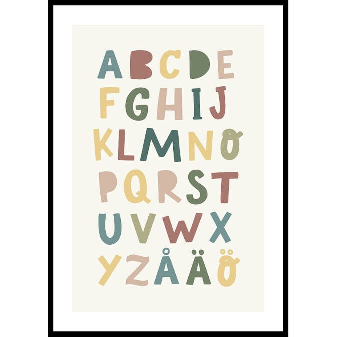 Poster Gallerix Barnens Alfabet No1