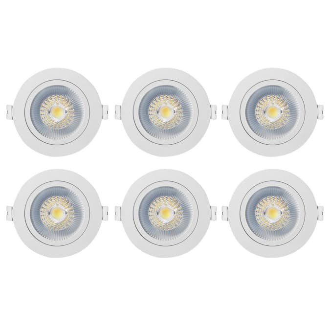 Downlight Westal Nedljus 7W 650Lm 27,3,4K Vit 6-pack Wld Fr72 Flex Tilt