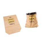 Papperssäck Tecca 125 l Byggsäck 1-Blad Innersäck av Svart PE