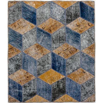 Persisk Patchworkmatta Arkiio Ull/Garn Tabriz 105x122