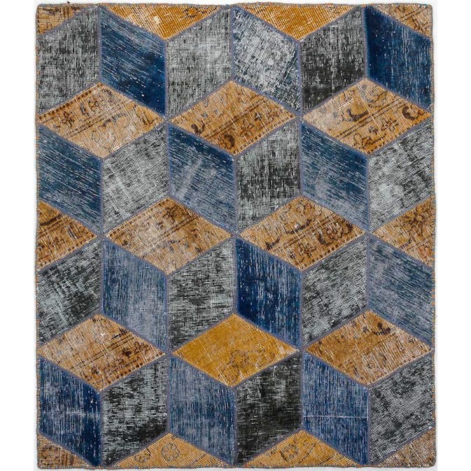 Persisk Patchworkmatta Arkiio Ull/Garn Tabriz 105x122