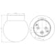 Vägg-/Taklampa Ifö Electric Classic Glob 200 Blank Rak IP44 E27