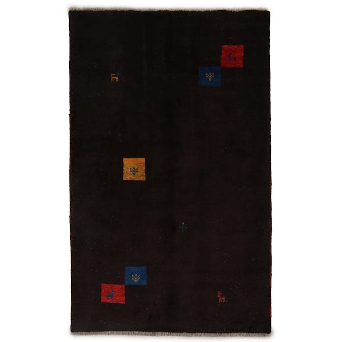 Persisk Matta Arkiio Gabbeh Shiraz Ull Mörkbrun 115x185