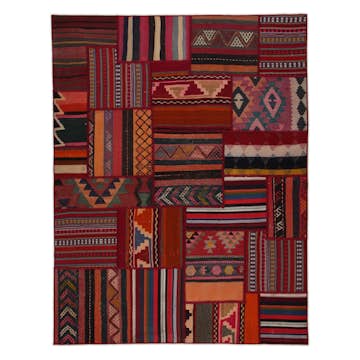 Persisk Patchworkmatta Arkiio Kelim Shiraz/Azerbajdzjan 156x204