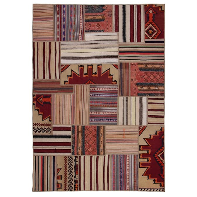 Persisk Patchworkmatta Arkiio Kelim Shiraz/Azerbajdzjan 165x237