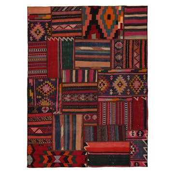 Persisk Patchworkmatta Arkiio Kelim Shiraz/Azerbajdzjan 154x211