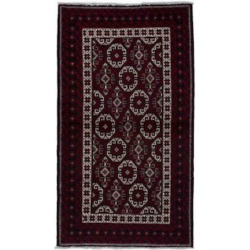 Persisk Matta Arkiio Beluch Röd/Svart 102x190