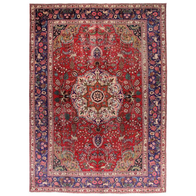 Persisk Matta Arkiio Tabriz Vintage Original 245x347
