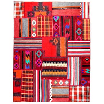 Persisk Patchworkmatta Arkiio 751605 Flerfärgad 156x205