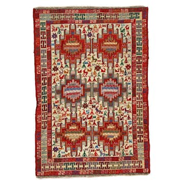 Persisk Matta Arkiio Varni Ardebil Kelim 101x146