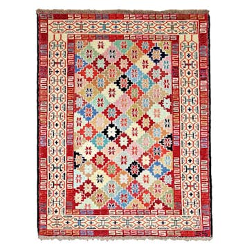 Persisk Matta Arkiio Varni Ardebil Kelim Flerfärgad 110x142