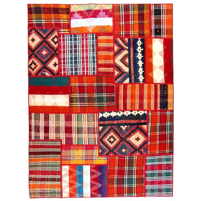 Persisk Patchworkmatta Arkiio 752113 Kelim Flerfärgad 153x206