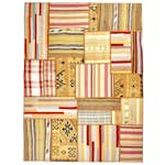 Persisk Patchworkmatta Arkiio Kelim Flerfärgad 154x209