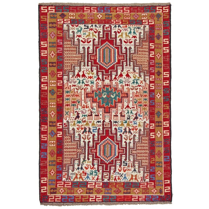 Persisk Matta Arkiio Varni Ardebil Kelim 97x147