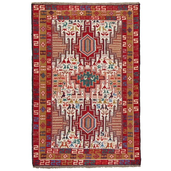 Persisk Matta Arkiio Varni Ardebil Kelim 99x146