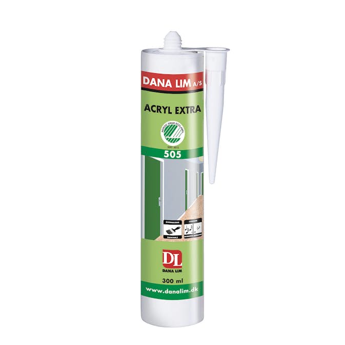 Fogmassa Danalim Dana Acryl Extra 505 300 ml Vit Akryl Svanenmärkt
