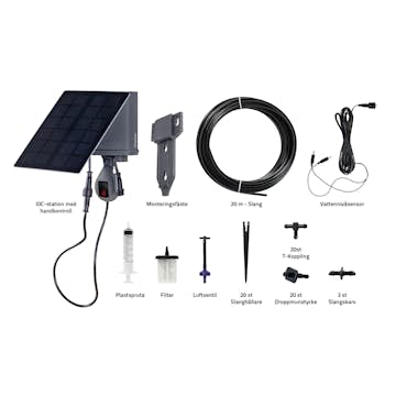 Solcellsdrivet Droppbevattningssystem Greenline EcoAqua S20/40 för Trädgården