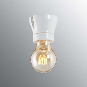 Fotlamphållare Ifö Electric E27 Vit Rak Lamphållare