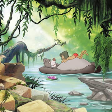 Tapet Komar Disney Jungle Book Swimming With Baloo