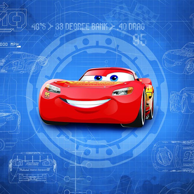 Tapet Komar Disney Cars 3 Blueprint