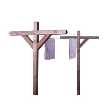 Torkställning Hortus Utomhusställning i Tryckimpregnerat Trä med 20m Tråd