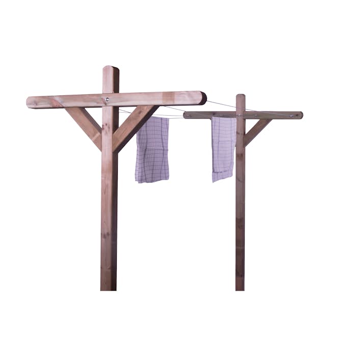 Torkställning Hortus Utomhusställning i Tryckimpregnerat Trä med 20m Tråd