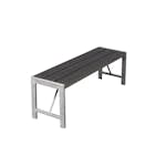 Bänk Hortus Nonwood Antracit H-Modell 123 cm Galvaniserad Ram