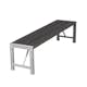Bänk Hortus Nonwood Antracit H-Modell 180 cm Galvaniserad Ram