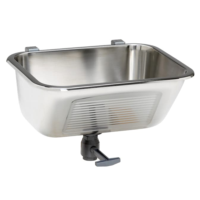 Tvättlåda Nimo TL40 Väggfäst Rostfri Tvättho för Tvättstuga med Avloppsventil