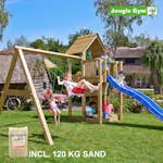 Lektorn Jungle Gym Cubby Komplett Inkl Swing Modul X'tra, 120 kg Sand och Rutschkana