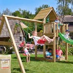 Lektorn Jungle Gym Cubby Komplett Inkl Swing Modul X'tra, 120 kg Sand och Rutschkana