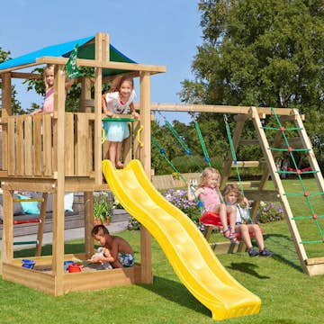 Lektorn Jungle Gym Hut Komplett Inkl Climb Modul X'tra och Rutschkana
