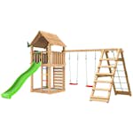 Lektorn Jungle Gym Cabin 2.1 Klättermodul Grön Rutschkana