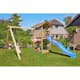 Lektorn Jungle Gym Cottage 2.1 Gungmodul Blå Rutschkana & Sand