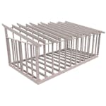 Attefallsstomme Byggstommar 10 grader 7200x3940 mm