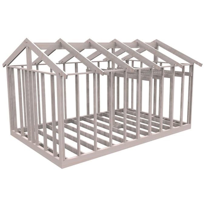 Attefallsstomme Byggstommar 22 grader Med Loft 6000x3940 mm Utan Lösvike