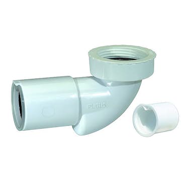 PUM-utloppsvinkel Purus Horisontell G32/G40xØ40