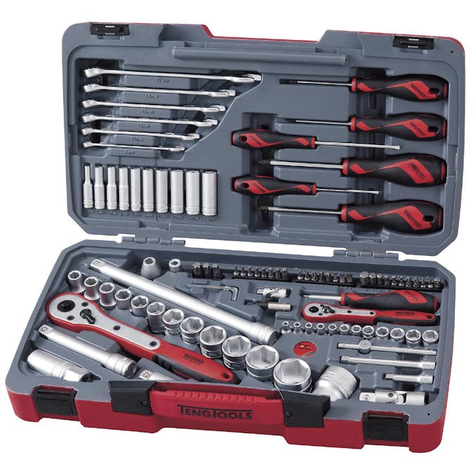 Hylsnyckelsats med 1/4 tum och 1/2 tum fyrkantsfäste Teng Tools TM095