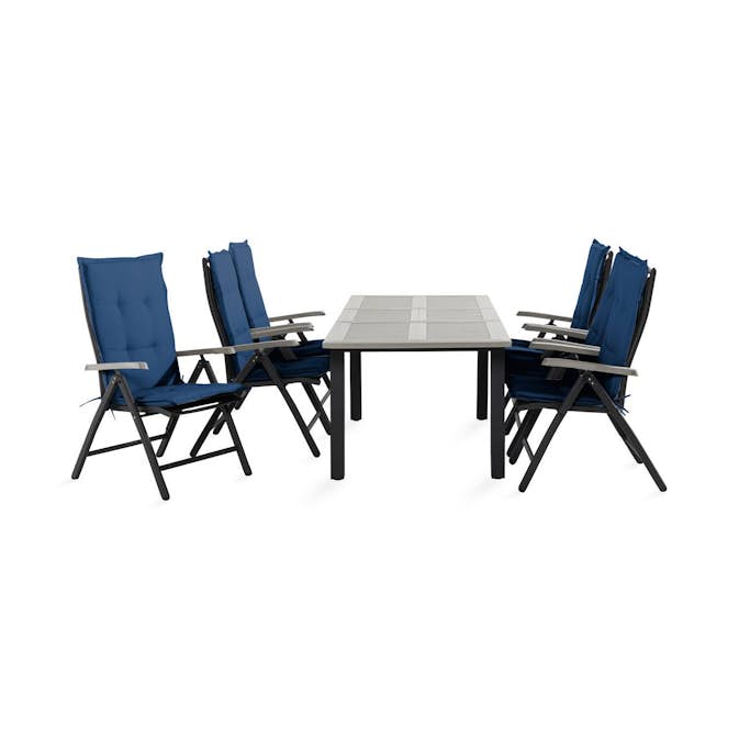 Matgrupp Comfort Garden Monaco Matgrupp Utomhus 90x152-210 med 6 Positionsstolar m Dyna