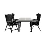 Matgrupp Comfort Garden Monaco Matgrupp Utomhus 90x152-210 med 4 Monaco Light Stol m Dyna ink Nackkudde