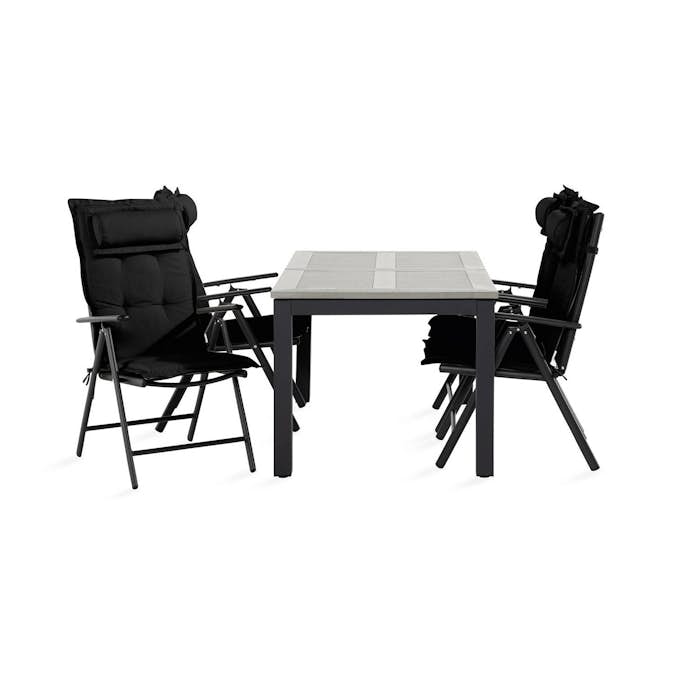 Matgrupp Comfort Garden Monaco Matgrupp Utomhus 90x152-210 med 4 Maggie Positionsstol m Dyna ink Nackkudde