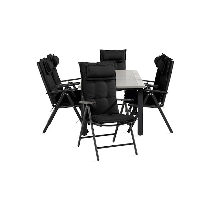 Matgrupp Comfort Garden Monaco Matgrupp Utomhus 90x152-210 med 6 Maggie Positionsstol m Dyna ink Nackkudde