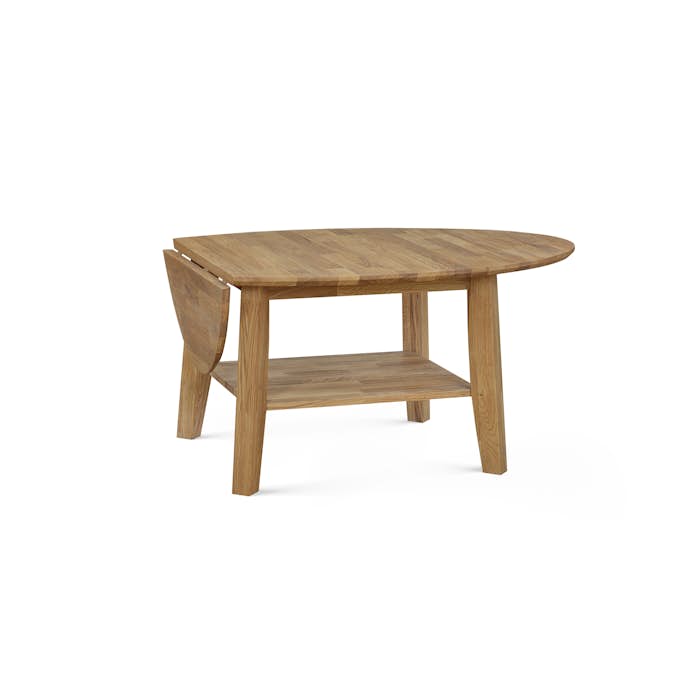 Soffbord Stenexpo Bratislava Naturfärgad Ovalt Förlängningsbart Vardagsrumsbord i Massiv Ek